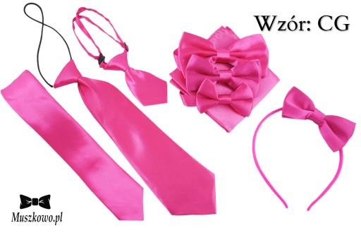 Čelenka z hladkej saténovej mašle, FUCHSIA RUŽOVÁ