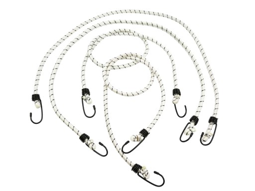 Transportná guma na pripevnenie batožiny + karabíny 10mm x 150cm 4 ks.