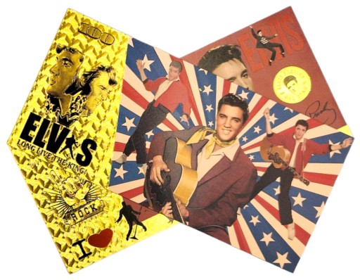 ELVIS PRESLEY Jedinečná pozlátená zberateľská bankovka