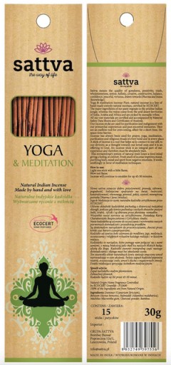 Sattva Yoga Meditation vonné tyčinky 30 g