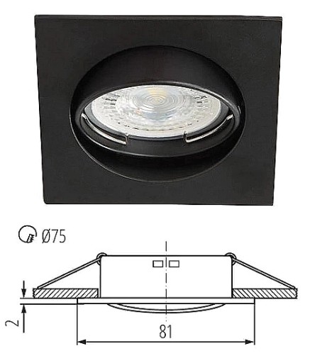 KANLUX LED stropné svietidlo Halogénové pohyblivé Navi 10W čierne