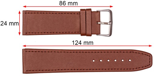 Osin KOŽENÝ REMÍN NA HODINKY 24 mm HNEDÝ. SR + TE