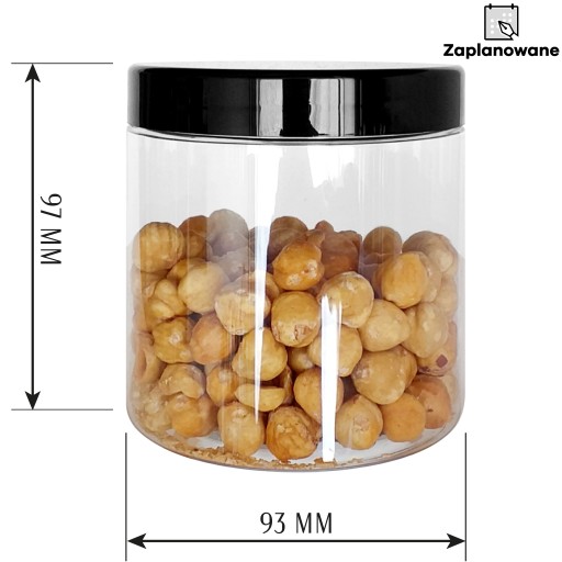 nádoba na uskladnenie potravín 500 ml 0,5 l PET dóza 500 ml