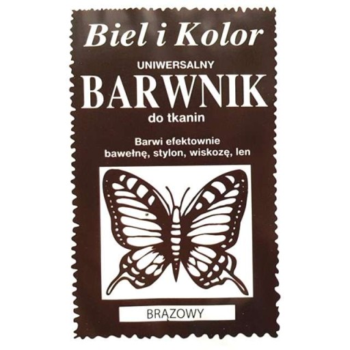 Farba na látky 10g biela a hnedá