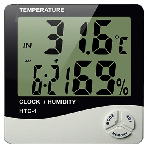 DIGITÁLNY TEPLOMER HYGROMETER HODINY METEOSTANICE 49