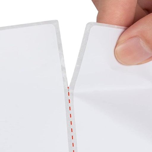 TEPELNÉ SAMOLEPIACIE ETIKETY BIELY 100x150 mm 500 ks PERFORAČNÁ ROLKA