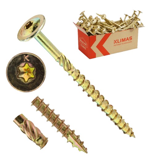 TESÁRSKE SKRUTKY 8x120 TORX PLÁN 25 ks WKRĘT-MET
