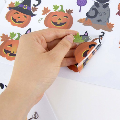 NÁLEPKY SAMOLEPÍCIE NÁLEPY NA OKENNÉ ZRKADLOVÉ HALLOWEENSKÉ ČARODEJKY