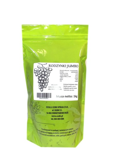 JUMBO RAISINS jumbo hrozienka 1kg ECOBI