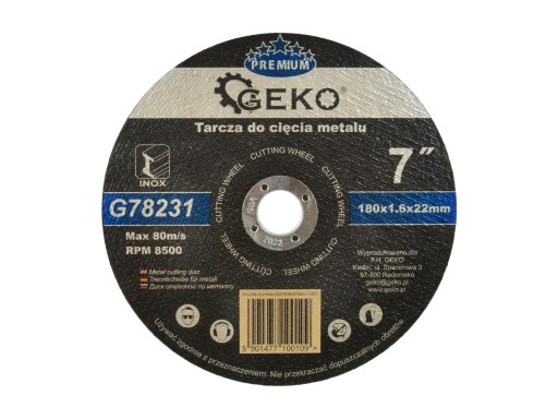 GEKO G78231 rezací kotúč na kov 180x1,6