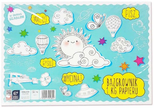 NÁKRESOVÝ PAPIER 1KG ŠABLÓNY PRE DETI XXL