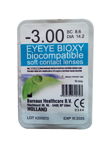 Mesačné kontaktné šošovky EYEYE Bioxy 1 ks