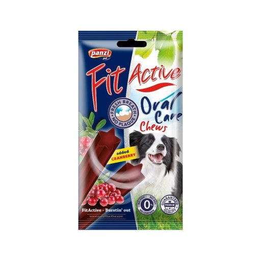 Fit Active ORAL Care 70 g - hryzátka s brusnicami na čistenie zubov