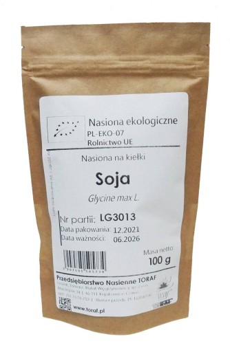 SÓJOVÉ SEMIENKA NA KLÍČKY 100g BIO RAŠELINA