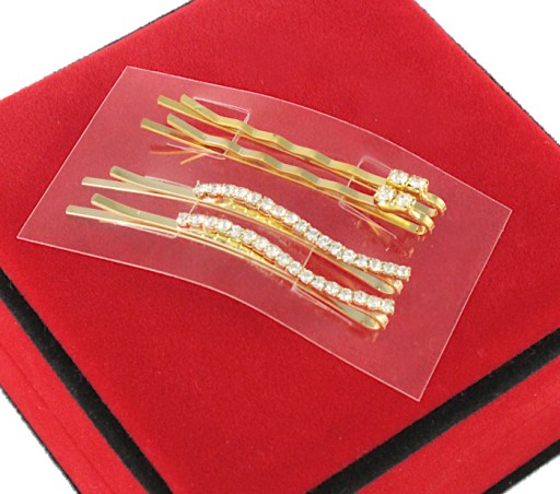 ZLATÉ SKLO ZIRKONIOVÉ VLASOVÉ BRINKY, 4 KUSY
