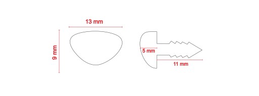 SVORKA NA NOS NOS 13x9mm PRE MASKOT HRAČKY N52
