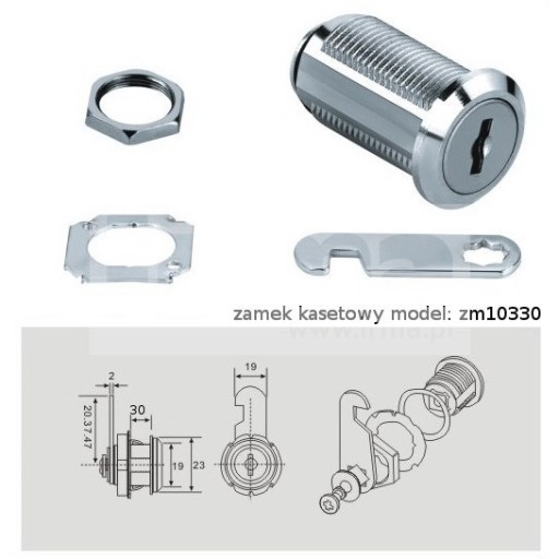 KAZETOVÝ ZÁMEK PRE 30 MM KAZETY