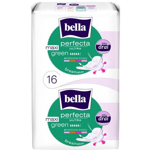 BELLA PERFECTA ULTRA Maxi Green HYDRAULICKÉ VLOŽKY 16 ks.