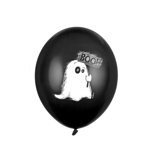 Oranžové čierne ghost balóny pre HALLOWEEN GHOST