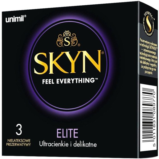 3 mäkšie kondómy - Unimil Skyn Elite