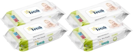Fresh Baby Vlhčené obrúsky s klipom, 288 kusov vlhčených obrúskov