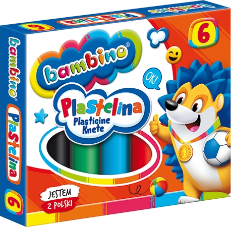 Bambino plastelína, 6 farieb