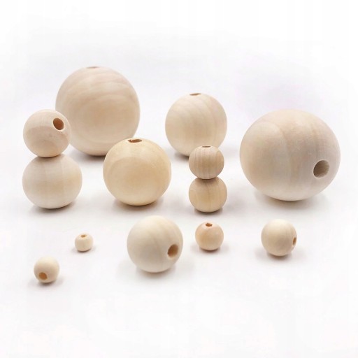 Korálky drevené guličky DIY handicraft 12mm 50ks