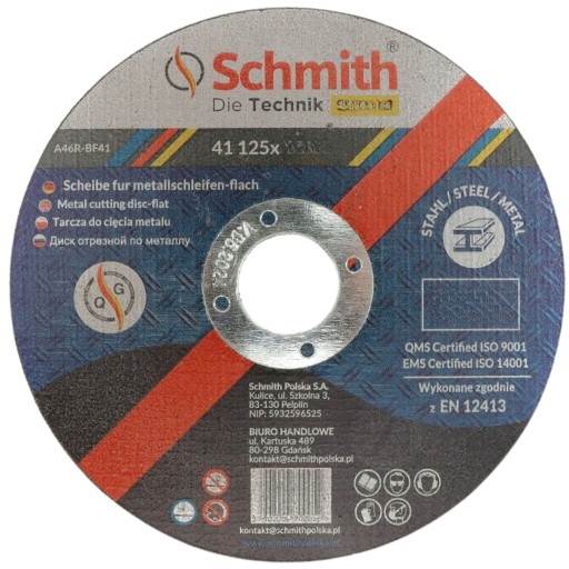KOVOVÉ REZNÉ KOTOUČE 125x2,5 SILNÉ S DIAMANTOVÝMI DIELKAMI SCHMITH