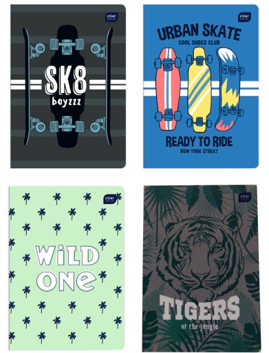 Zápisník Interdruk A5/32 strán, kockovaný uv trendy chlapci