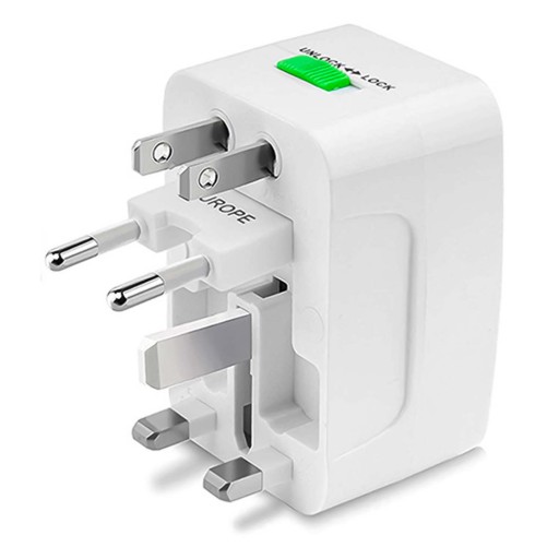 Univerzálny adaptér Adaptér Zásuvky USA UK EU AUST Nabíjačka + 2x USB