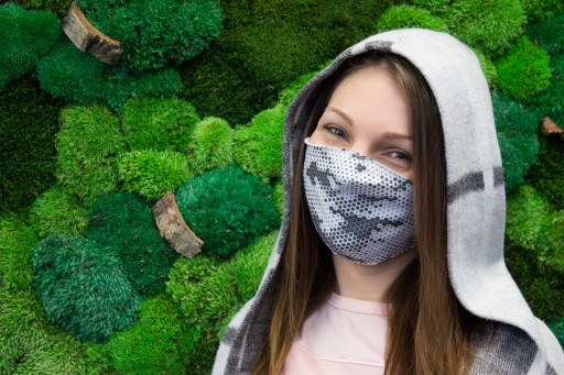 Streetwear bavlnená maska na tvár, dve vrstvy