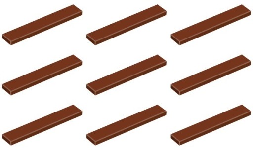 LEGO TILE 6636 TILE 1x6 hnedá (9g) 9 ks.