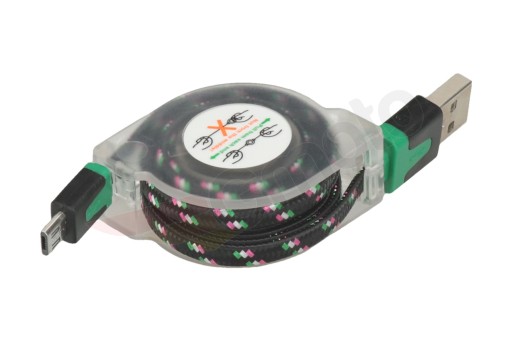 ROLOVANÝ MIKRO USB KÁBEL 1m NAVI TEL