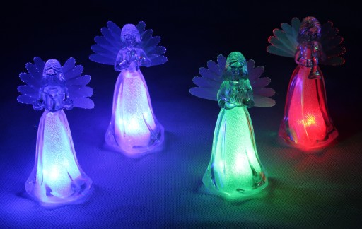 Svietiaca lampášová LED dekorácia Svietiaci anjel