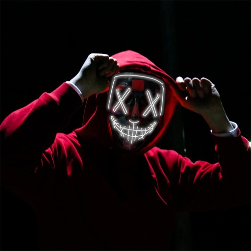 PURGE LED MASKA NA SILVESTRA SVIETIACA LED DISPOSSIEM S PARTY NA DIAĽKOVÉ OVLÁDANIE