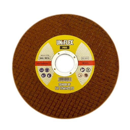 Kovový rezací kotúč 125x1x22,2mm vystužený INOX UNIFLEX PRO125x1
