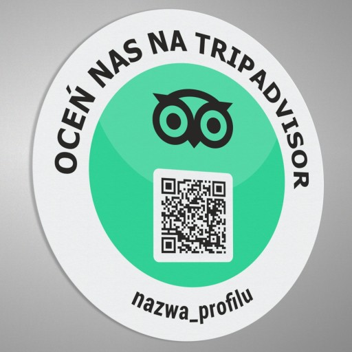 QR nálepka na Tripadvisore 15x15