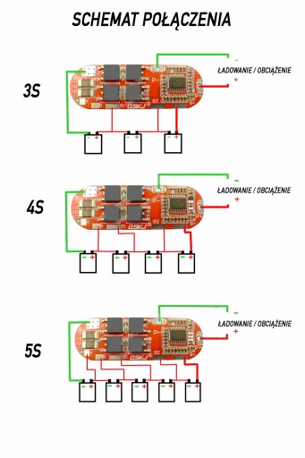 BMS 5S 4S 3S Li-Ion 18650 25A