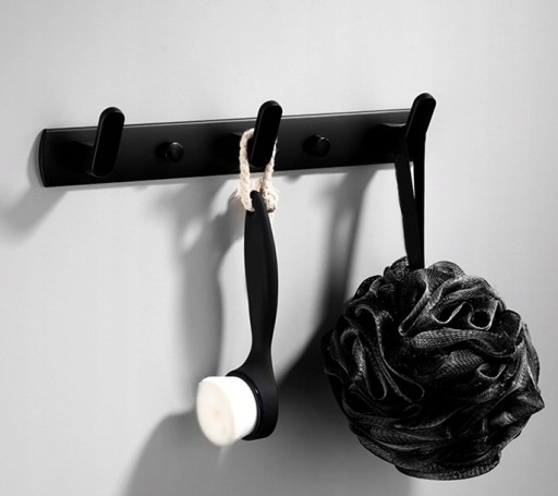 KÚPEĽŇOVÝ HÁK NA UTERÁKY VEŠIAK LOFT HANDLE čierny panel háčiky