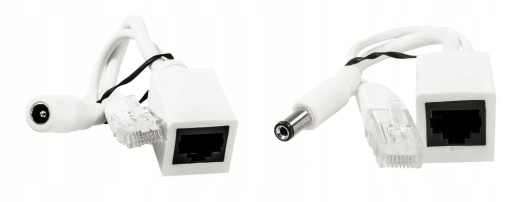 Pasívny adaptér POE DC 12V s káblami RJ45 + JACK