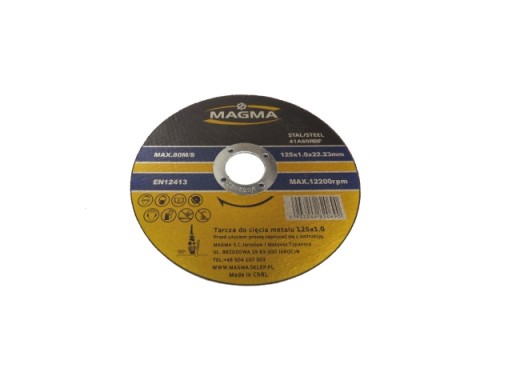 10 ks Oceľovo-kovový rezací kotúč 125x1,0 MAGMA