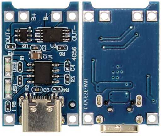 LI-ION TP4056 USB C nabíjačka USB-C ochrana