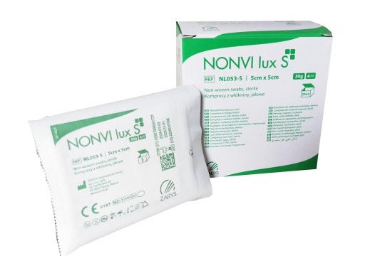 Sterilné obklady z netkanej textílie Nonvi lux S 5x5 cm a'75 ks.