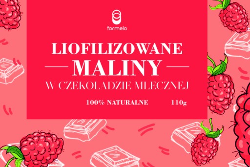 FORMELO MRAZOM SUŠENÉ MALINY V NÁDOBE S MLIEČNOU ČOKOLÁDOU 110G