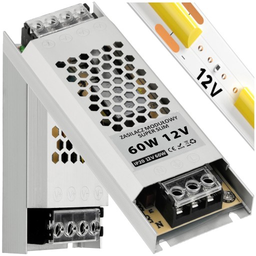 LED zdroj 12V 60W Super Slim 5A IP20 PRE Transformaton Modular TAPES