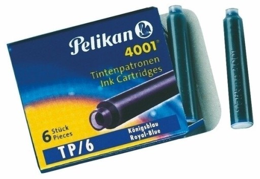 PELIKAN TP6 MODRÉ NÁPLNE 6KS 301176