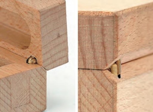 Valcový zlatý krabičkový pánt 5x15mm