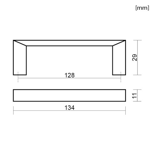 ÚCHYTKA NA NÁBYTOK ČIERNA ÚCHYTKA NA NÁBYTKO KUCHYŇSKÁ SKRIŇKA ÚCHYTKA 128MM