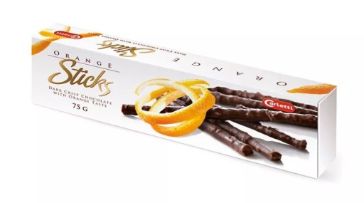 Horká čokoláda dezertné tyčinky s pomarančovou príchuťou Carletti 75g