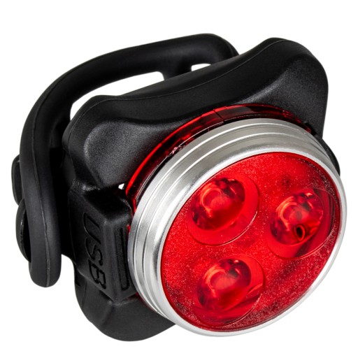 LED ZADNÁ BICYKLE LAMPA USB zadná + BATÉRIA